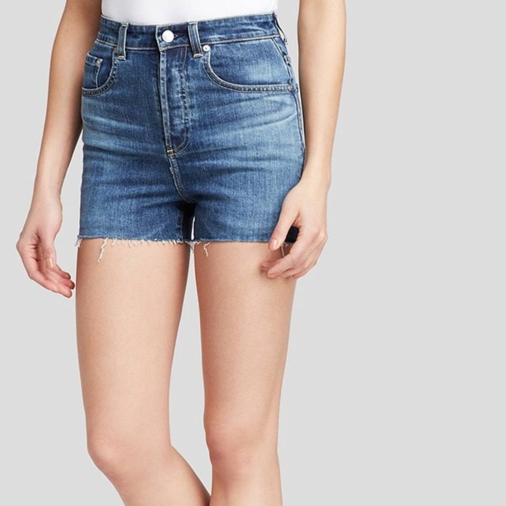 Alexa Chug + AG Fifi cut off high rise shorts